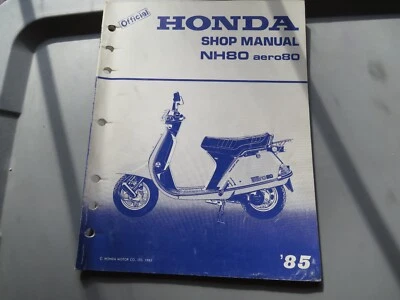 NOS Honda NH80 AERO 80 Scooter 1985 OEM FACTORY OFFICIAL SERVICE MANUAL 61GN300 - Image 1 of 4