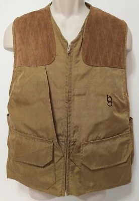 Vintage Bob Allen Duck Bird Hunting Shooting Vest Pouch Sz S, Tan, Dual Leather  - Image 1 of 4