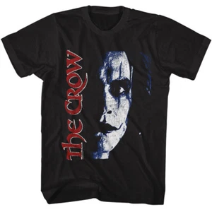 The Crow 1994 Movie Eric Draven Face Closeup Brandon Lee Men's T Shirt - Picture 1 of 5