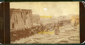 ATCHESON TOPEKA & SANTA FE EISENBAHN Wrackexplosion COLORADO SPRINGS Foto 1888 - Bild 1 von 3