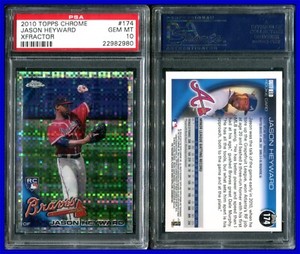 PSA 10 2010 Topps Chrome X-Fractors #174 Jason Heyward RC Atlanta Braves POP4