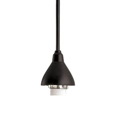 Linear Track Lighting Bell Pendants in Matte Black Project Source 17314-002