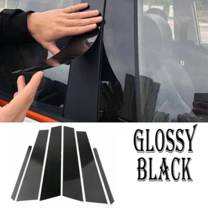 6X For Kia Optima 2011-2015 Glossy Black Door Window Pillar Posts Trim Cover Kit - Picture 1 of 12