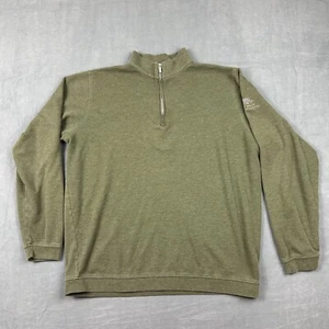 Peter Millar Sweater Mens XL Green Crown Comfort Interlock Quarter Zip Golf - Picture 1 of 9