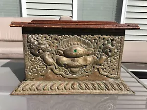 Antique Tibetan Monastic Repousse Prayer Reading Table, Altered to Box - Picture 1 of 18