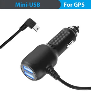 For Garmin GPS Dual USB Port Charge Power Car Cable Auto Port Cord Wire Charging - Foto 1 di 8