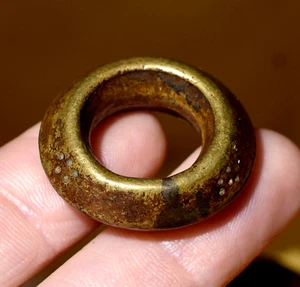 Antiker äthiopischer handgefertigter kleiner Messingring Äthiopien, Afrika - Ringgröße 3 1/2 - Bild 1 von 3