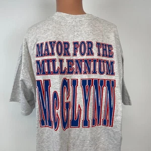 Michael McGlynn Mayor Of The Millennium T Shirt Vtg Y2K Medford Massachusetts XL - Picture 1 of 4