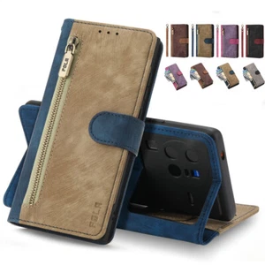 For Google Pixel 9 Pro 9 8A 8 7 6A 5 7A 6 5A Canvas Zip Wallet Case Phone Cover - Picture 1 of 17