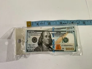 $100 Earrings NEW - Benjamin Franklin Money Dollar Bill Cash 4” new - Picture 1 of 2