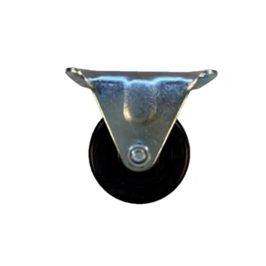CASTER RIGID WHEEL Black Polyolefin 2" Rigid Caster 100 lb Rating (Sold Each) - Picture 1 of 3