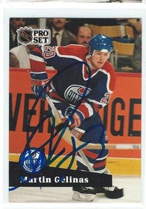 Martin Gelinas Signed 1991/92 Pro Set French Card #66 - Picture 1 of 1