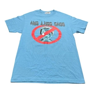 (B).Stroy x Virgil Abloh Jungen Don’t Cry blaues T-Shirt Erwachsene Größe Large cremeweiß - Bild 1 von 4