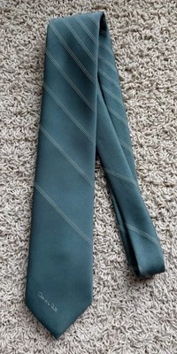 Corbata de poliéster de seda verde azulado Oscar De La Renta 57x3” para hombre Foto 1 de 3
