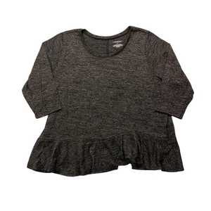 Blusa Lane Bryant Top 22/24 Para Mujer Manga 3/4 Gris Pullover Poliéster Spandex - Imagen 1 de 5