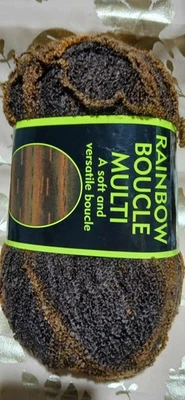 Hilo Sensations Rainbow Boucle marrón arco iris suave 8 oz Foto 1 de 2