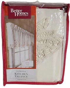 Better Homes And Gardens Ivory Battenberg Valance 60"x16” Farmhouse Style (T134) - Picture 1 of 7