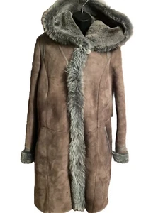 Giorgio Rossi Lammfellmantel mit Kapuze Größe EU 40 US 10 - Bild 1 von 9