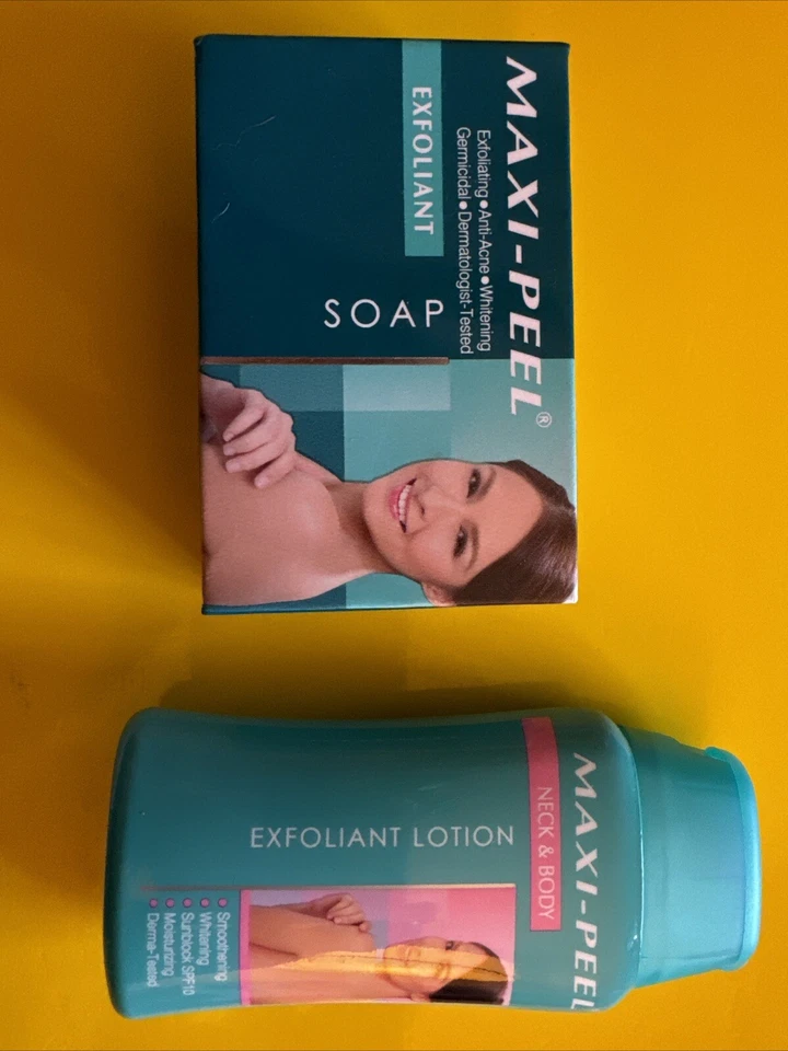 1- Jabón Micro Exfoliante Maxi-Peel 90g con Loción Exfoliante para Cuello y Cuerpo Maxi-Peel Foto 1 de 4