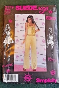 Simplicity Tunic Jumpsuit Pattern #2179 Halter Top Classic Flirty Suede Edgy Sew - Picture 1 of 4