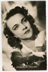 CARTE-PHOTO CP photographie, Jacqueline DELUBAC Studio HARCOURT - Picture 1 of 2