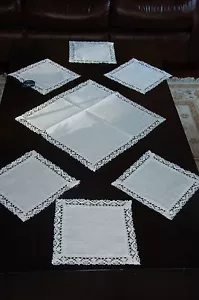 authentic european organic 100%flex/linen white napkin set - Picture 1 of 2