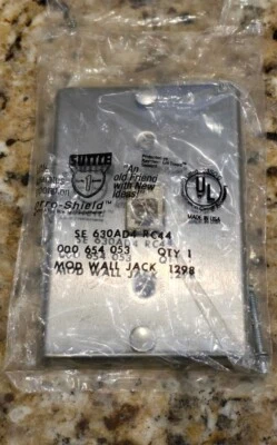 Suttle Modular Telephone Jack "METAL" Wall Phone Plate Surface Mount 1298 - Image 1 of 4