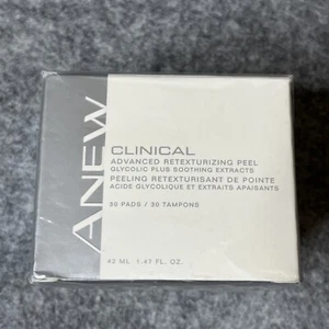 New Avon Anew Clinical Advanced Retexturizing Facial Peel 30 Pads 1.47 fl Oz - Foto 1 di 5