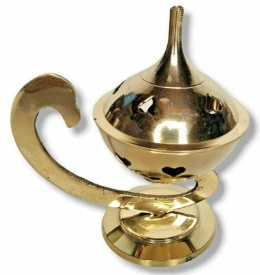 TURIBOLO IN OTTONE OFFERTA + 10 Carboncini + 20 gr Incenso Olibano Purificativo - Immagine 1 di 4