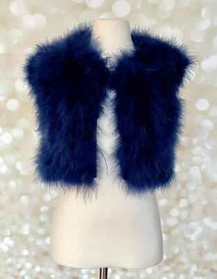Жилет для девочек Angel's Face Blue Feather Shrug 8-10 - Изображение 1 из 4