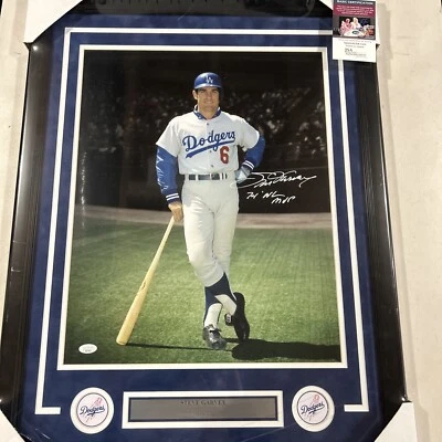 Steve Garvey autograph signed Dodgers 16x20 photo framed JSA - Image 1 of 4