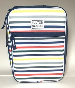Fulton Bag Co. Insulated Lunch Box, Blue and Red, Yellow - Picture 1 of 6