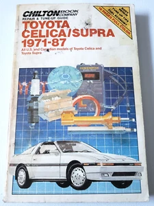 CHILTON TOYOTA CELICA SUPRA Automotive Repair Manual 1971-1987 - Foto 1 di 9