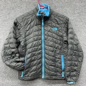 The North Face Thermoball Jacket Dark Gray Youth Boys Small 7/8 Quilted Puffer - Picture 1 of 18