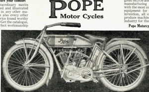 Original Papst Motorräder Anzeige von 1913 4-8 PS, 4 Modelle Valve-in-Head. Hartford Conn - Bild 1 von 2