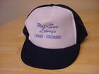 Vtg Pat Sue Lounge Lamar Colorado Trucker Snapback Hat With Visor Rope