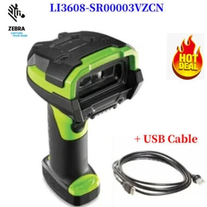 Zebra LI3608-SR00003VZCN Ultra-Rugged Handheld 1D Barcode Scanner With USB Cable - Afbeelding 1 van 11