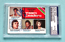 Scott Erickson Awtrey Perry 1975-76 Topps Suns Leaders Signed Autograph PSA/DNA