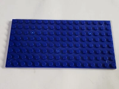 Mega Bloks 8 x 16 Brick Plate w/ Studs Dark Blue 18567 - Image 1 of 4