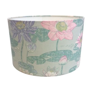 Laura Ashley Water Lilies Pale Iris Fabric Lampshade - Picture 1 of 1