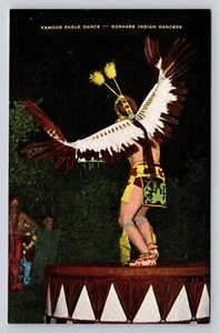 Koshare indische Tänzerin tanzt den Adler Tanz La Junta CO Vintage Postkarte unbenutzt - Bild 1 von 3
