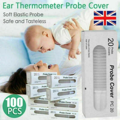 UNBRAND 100 Probe Cover Thermoscan Ear Thermometer Cap Replacement Filter Lens For Braun