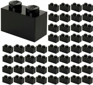 ☀️Lego x50 BLACK 1x2 Bricks building blocks Part Pieces Bulk Lot Legos #3004 - Picture 1 of 1
