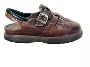 vtg Dr. Martens British Old Martin Sandals Men’s 11 Brown Leather - Picture 1 of 8