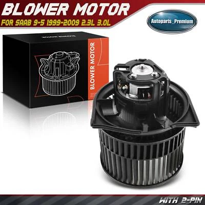 Motor soplador calentador HVAC con jaula de ventilador para Saab 9-5 1999-2009 2,3 L 3,0 L 5331236 Foto 1 de 4
