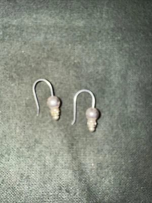 Vintage Silpada Sterling Silver 925 Bead Ball  Scroll Pierced Earrings - Image 1 of 3