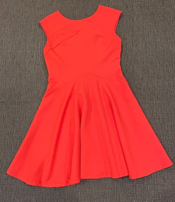 Vestido Ted Baker 3 (US 8) ARWYN Mandarina Ajuste y Acampanado Paneles en Contraste Foto 1 de 4