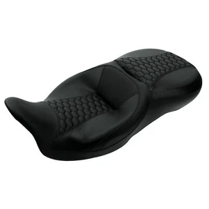 Black Driver Passenger Seat Fit For Harley Road King Street Glide 2009-2023 2022 - Picture 1 of 17