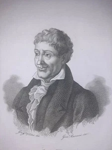 Ritratto/ Giuseppe Antonio Guattani Archeologo/ Roma Marcucci acquaforte 1837 - Imagen 1 de 2