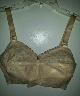 LADY CAMEO 34FF  BEIGE  CUSTOM LACE SOFT CUP BRA   STYLE 708 NWT - Image 1 of 3